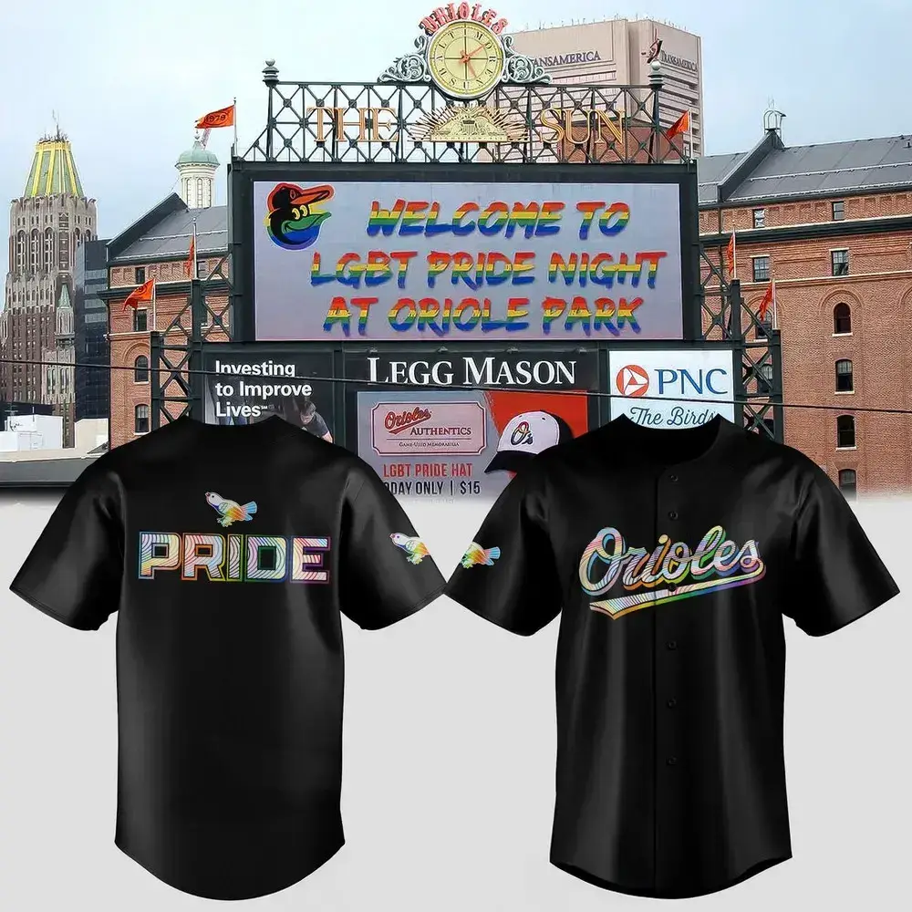 Baltimore Orioles Pride Night 2025 Black Jersey Cool Gifts For Baseball Lovers Image