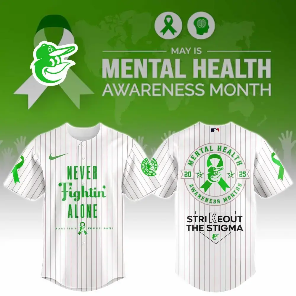 Baltimore Orioles Special Mental Health Awareness Week Limited Edition Jersey Image