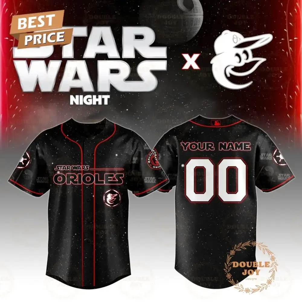 Baltimore Orioles Star Wars 2025 Custom Name Limited Edition Baseball Jersey Image