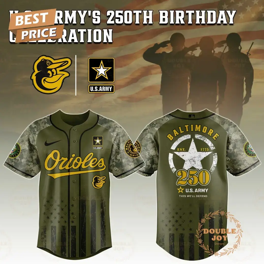 Baltimore Orioles U.S. Army's 250th Limited Edition Baseball Jersey Image