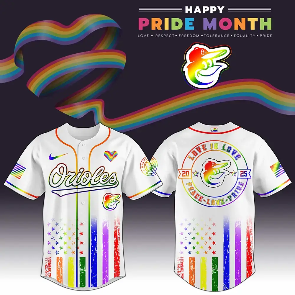 Baltimore Orioles x Happy Pride Month 2025 Baseball Jersey Baltimore Orioles Merch Image
