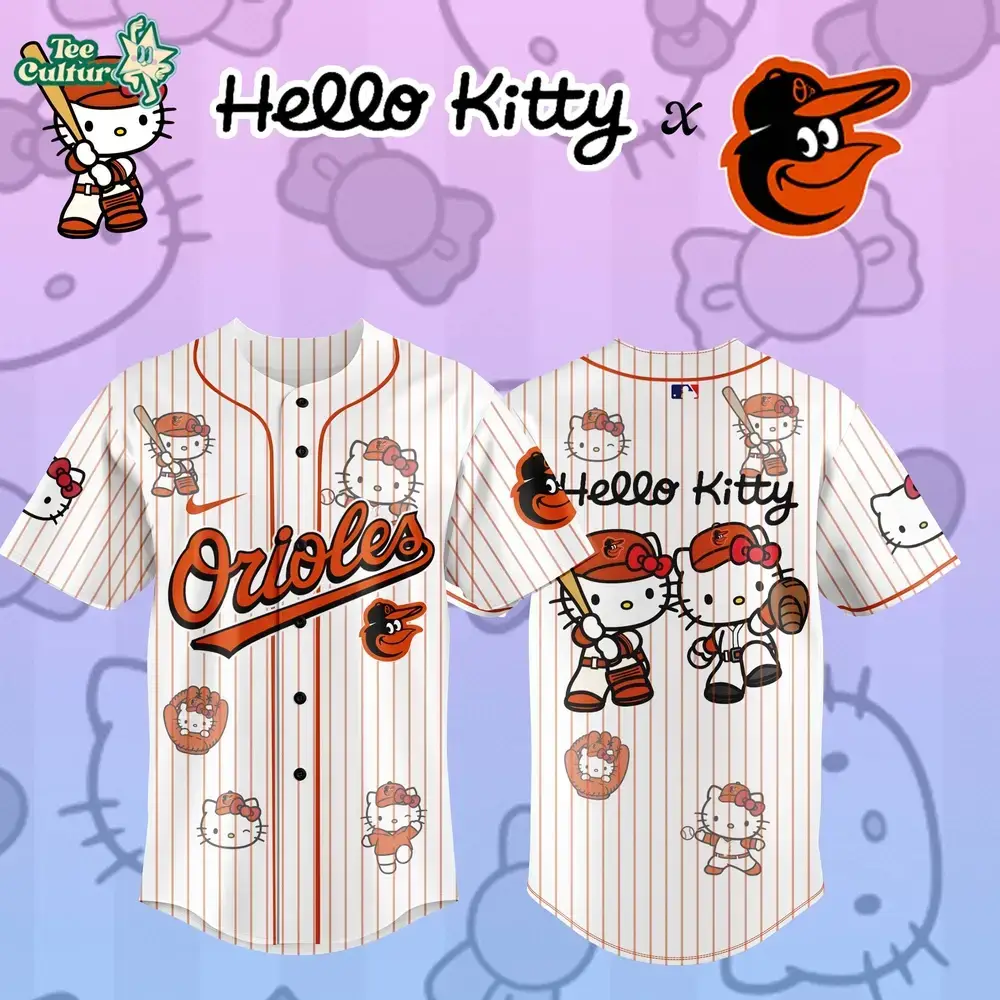 Baltimore Orioles x Hello Kitty Custom Design 2026 Limited Edition Jersey Image