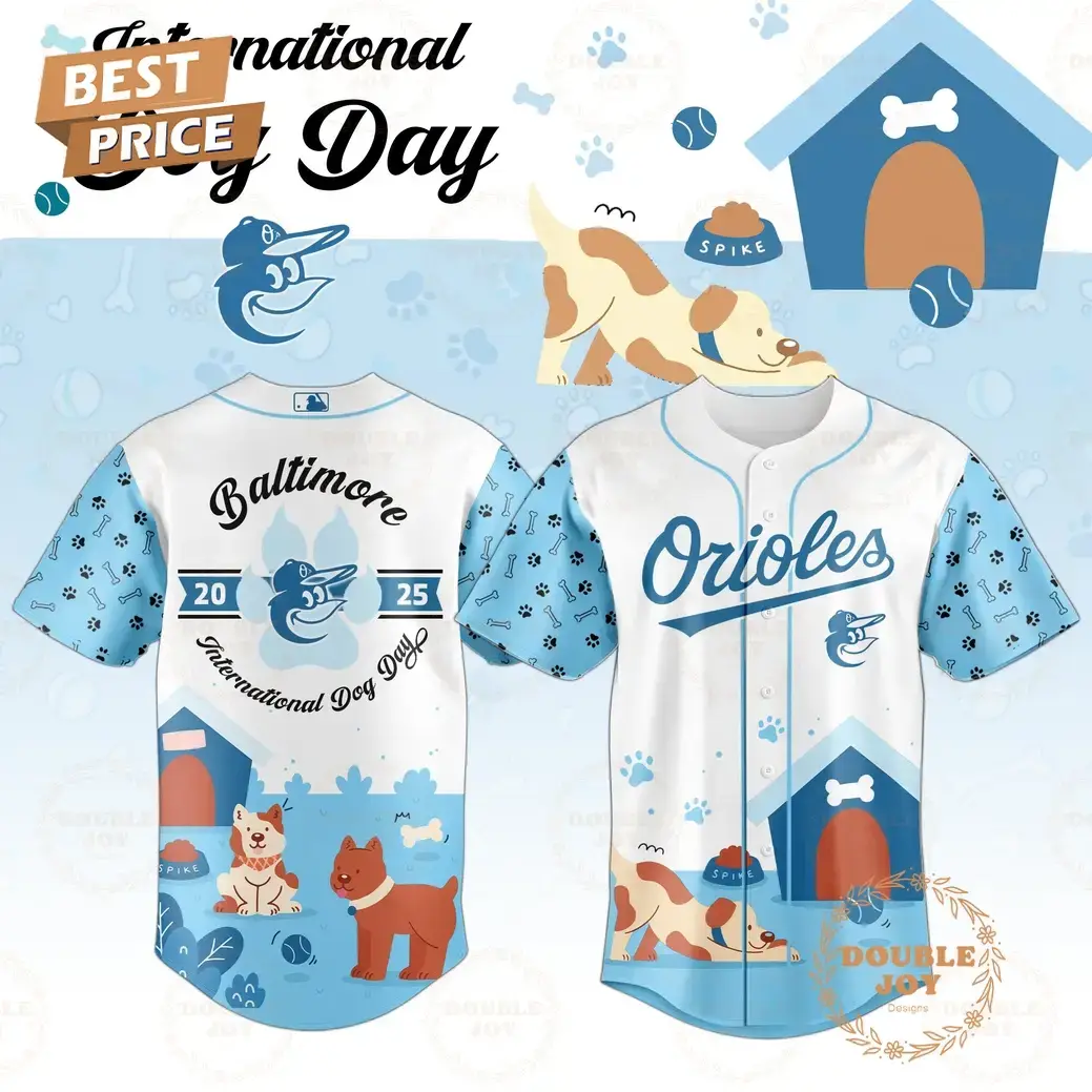 Baltimore Orioles x International Dog Day 2025 Limited Edition Baseball Jersey Image