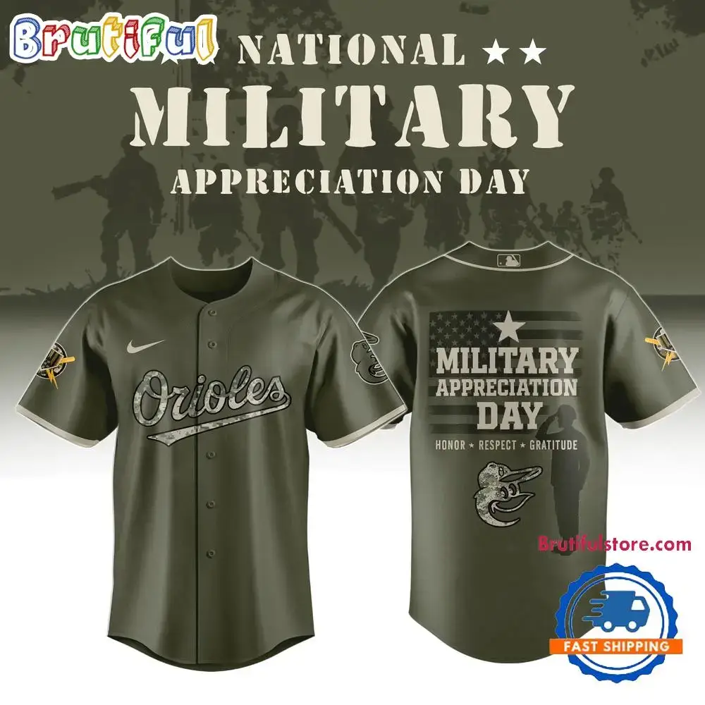 Baltimore Orioles x Military Appreciation Day 2025 Baseball Jersey Image
