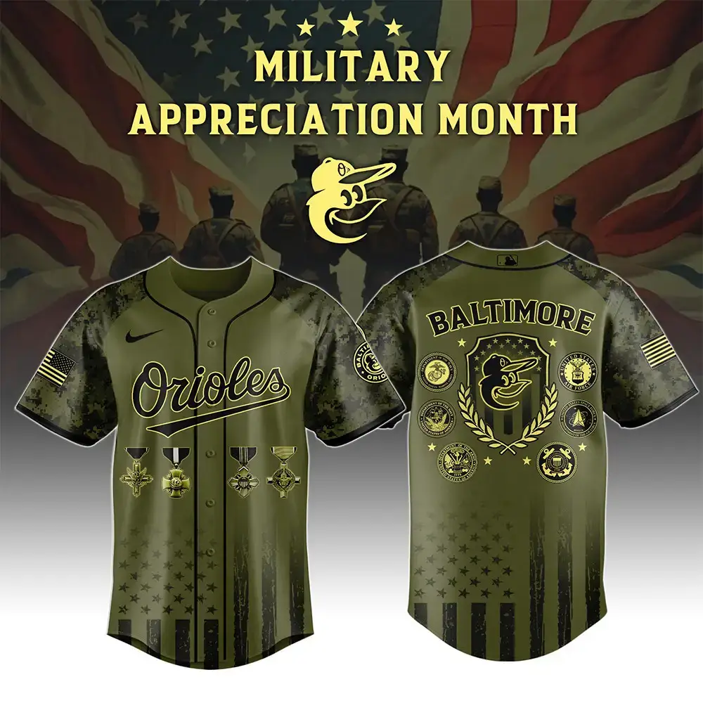 Baltimore Orioles x Military Appreciation Month Jersey Unique Gifts For Baseball Fans Image