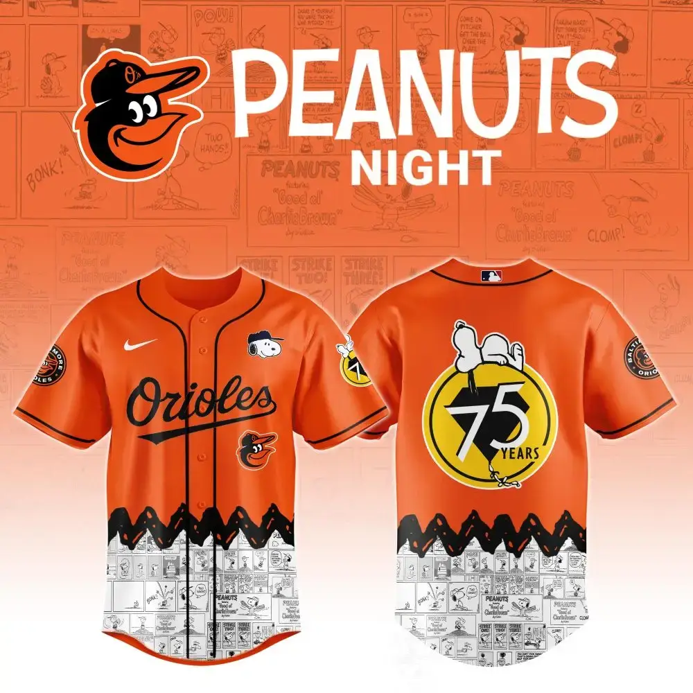Baltimore Orioles X Peanuts Night Jersey Image