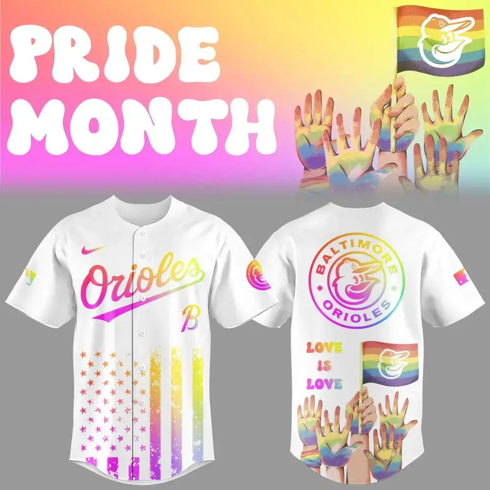 Baltimore Orioles X Pride Month Baseball Jersey Image