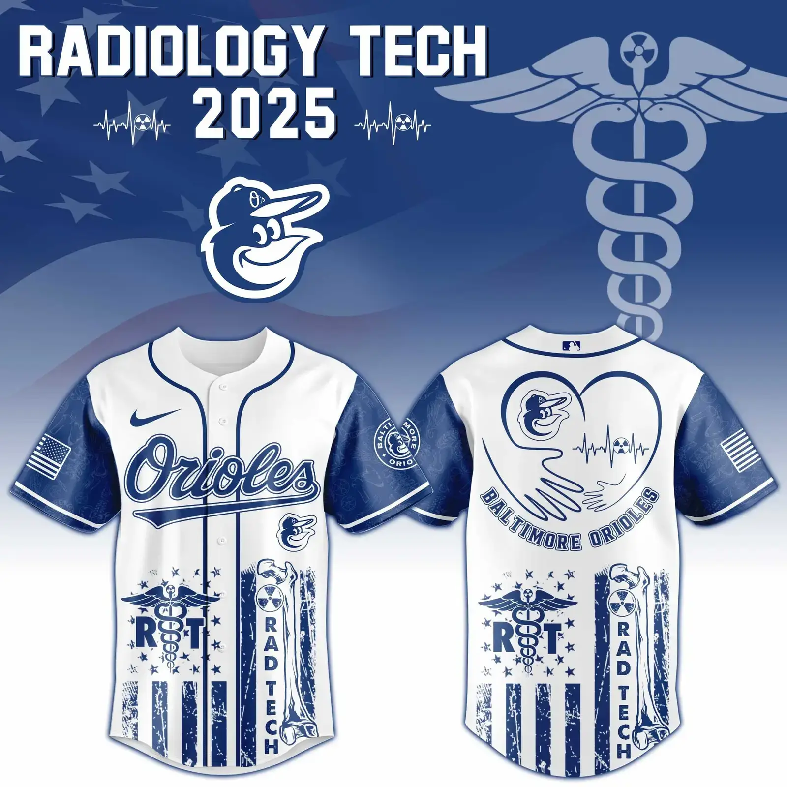 Baltimore Orioles x Radiology Tech Night Exclusive Design Jersey Baltimore Orioles Merch Image