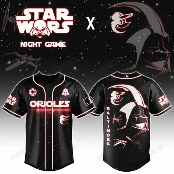 Baltimore Orioles X Star Wars Darth Vader Sith Lord Night Game Baseball Jersey Image