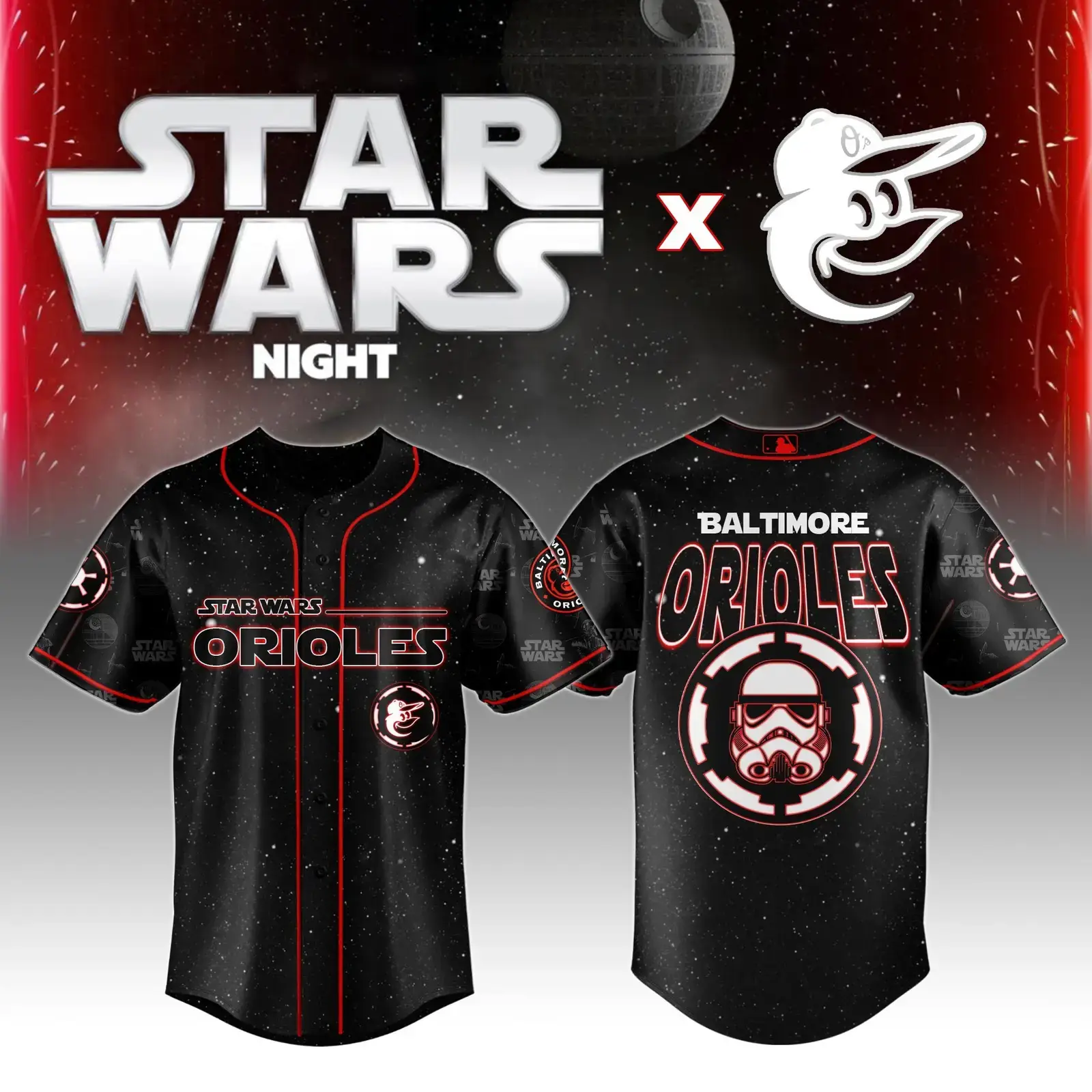Baltimore Orioles x Star Wars Night Jersey 2025 Best Gifts For Baseball Fans Image