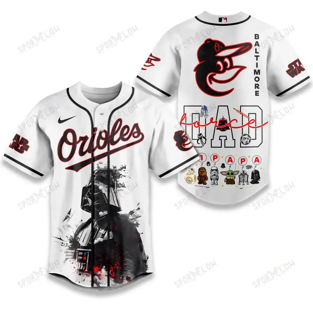 Baltimore Orioles X Star Wars The Force Dad Father'S Day Baseball Jersey Image