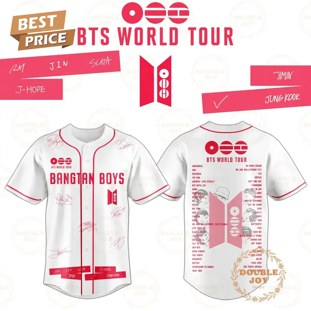 Bangtan Boys x BTS World Tour 2026 Baseball Jersey Image