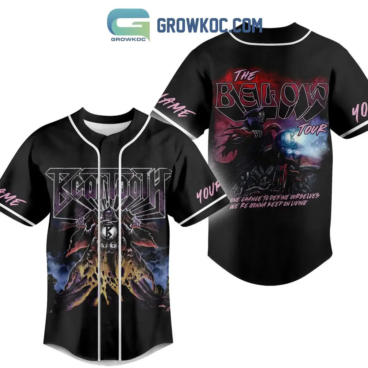 Beartooth The Below Tour Personalized Baseball Jersey Image