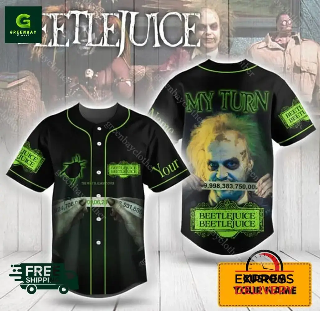 Beetlejuice Baseball Jersey Horror Fan Apparel Image