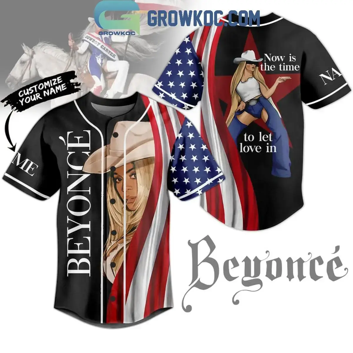 Beyonce Now Is The Time To Let Love In Personalized Baseball Jersey Image