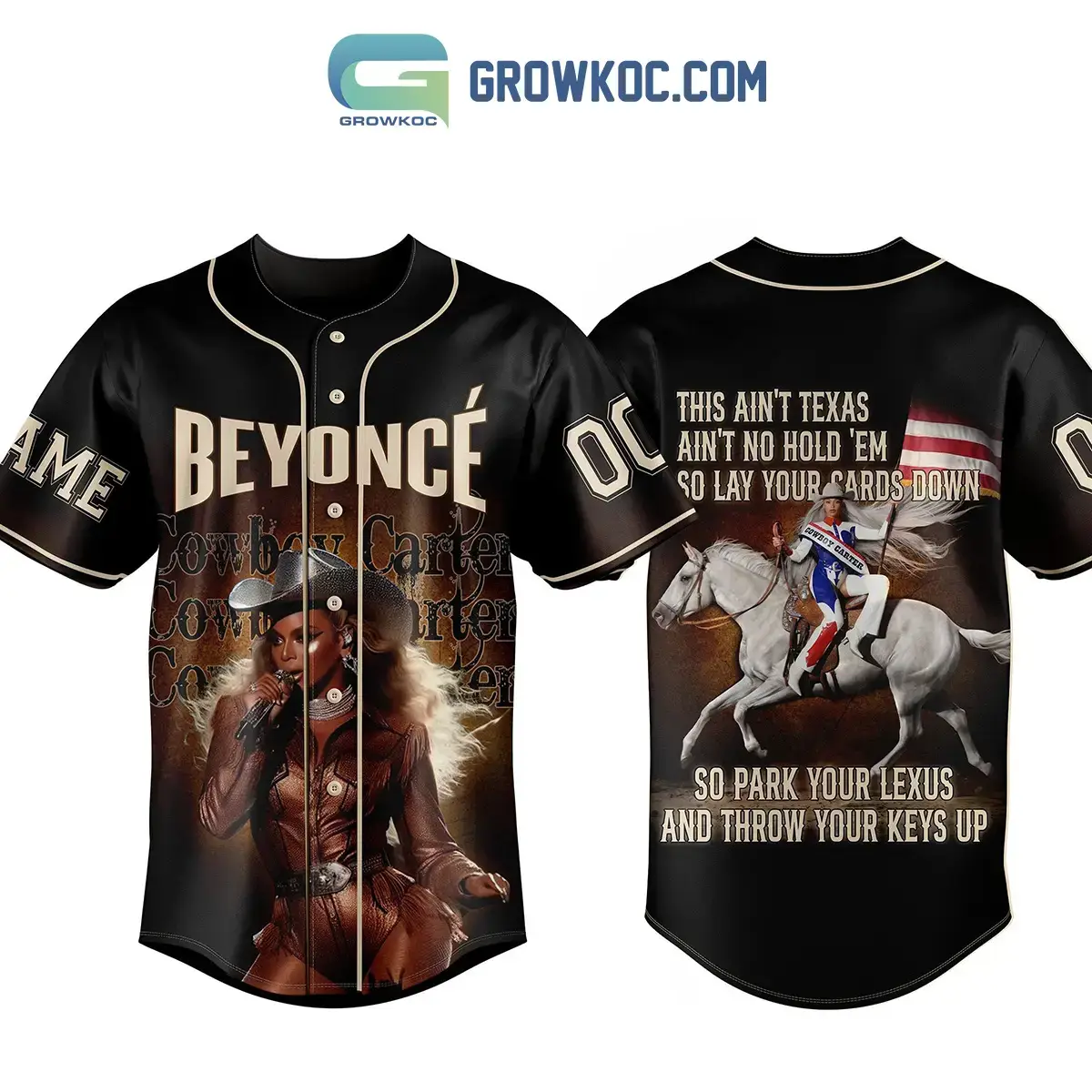 Beyonce This Ain't Texas Ain't No Hold 'Em Personalized Baseball Jersey Image