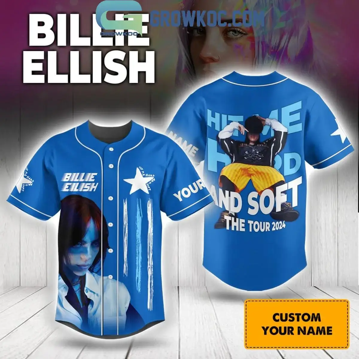 Billie Eilish Hit Me Hard And Soft The Tour 2024 Personalized Baseball Jersey Image