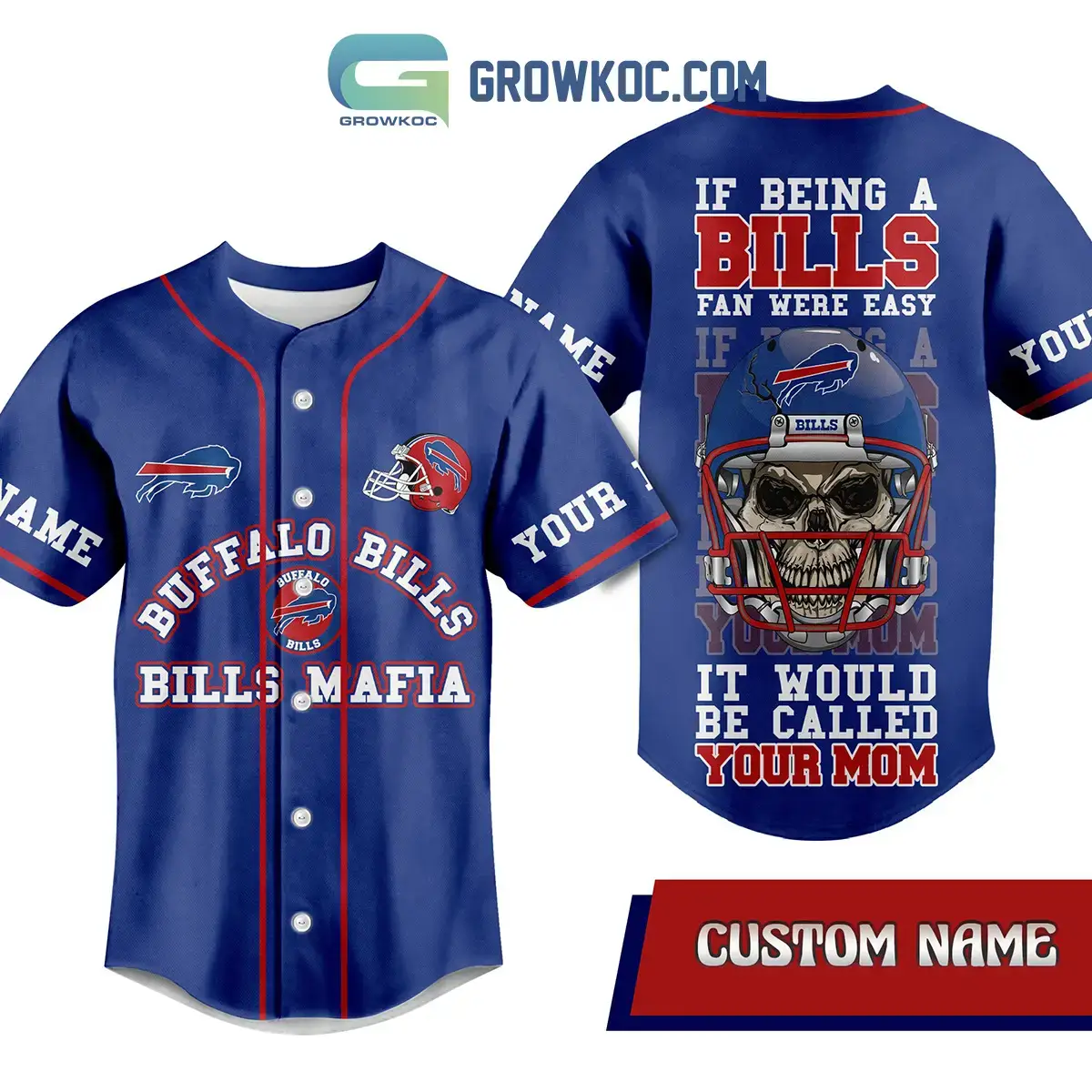 Bills Mafia Buffalo Bills Personalized Baseball Jersey Image