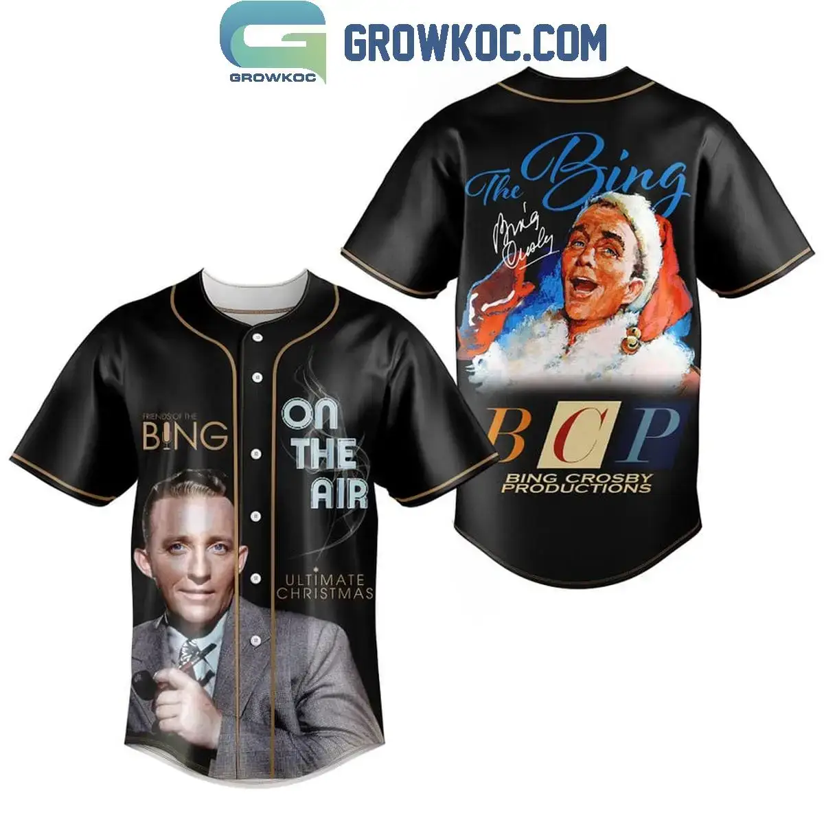 Bing Crosby On The Air Ultimate Christmas Baseball Jersey Image