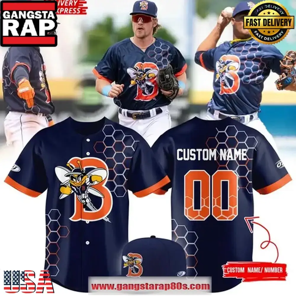 Binghamton Rumble Ponies B-Mets Night On-Field Custom Baseball Jersey Shirt Image