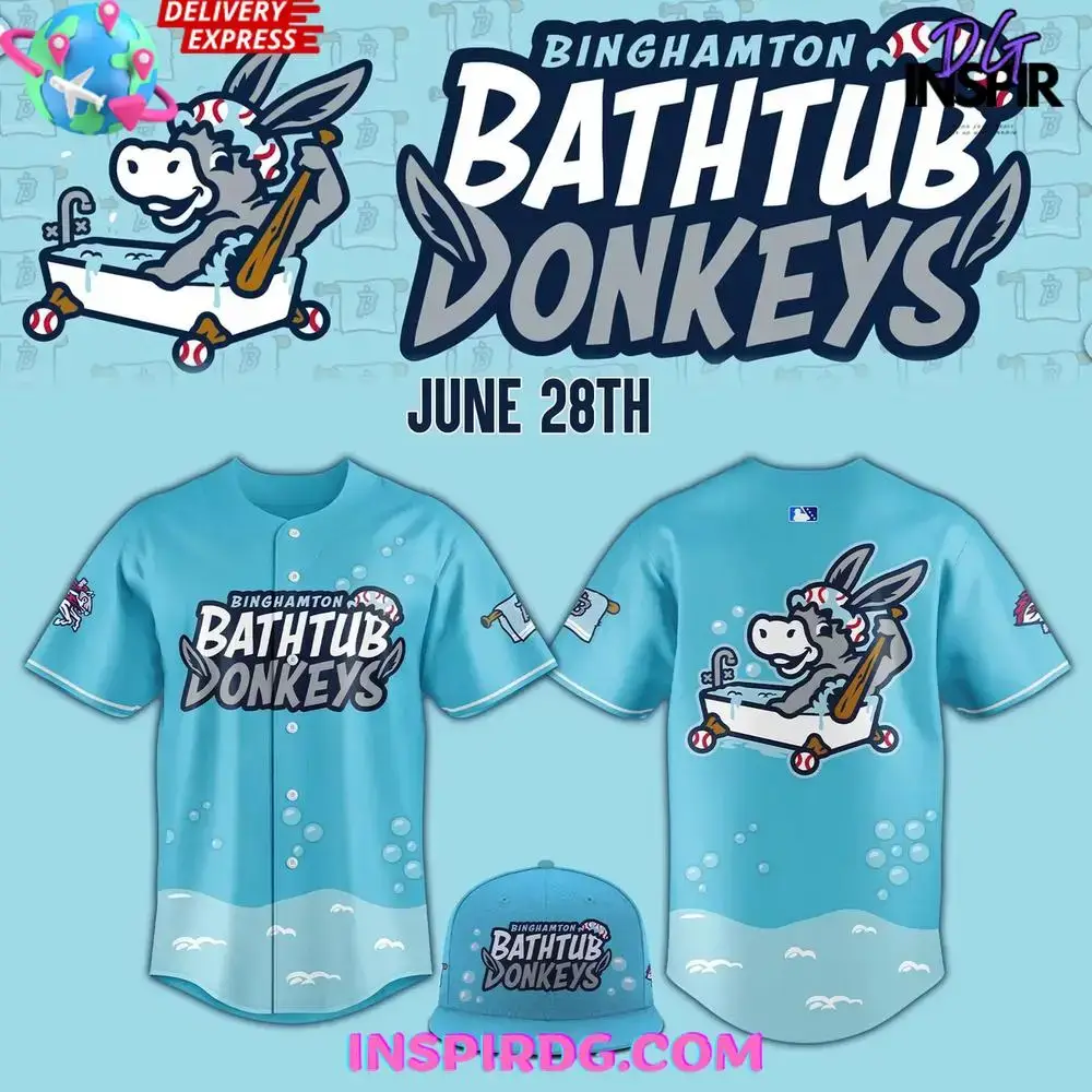 Binghamton Rumble Ponies Bathtub Donkeys 2025 Baseball Jersey Image
