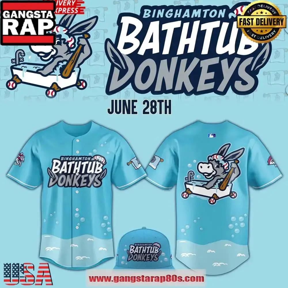 Binghamton Rumble Ponies Bathtub Donkeys 2025 Baseball Jersey Shirt Image