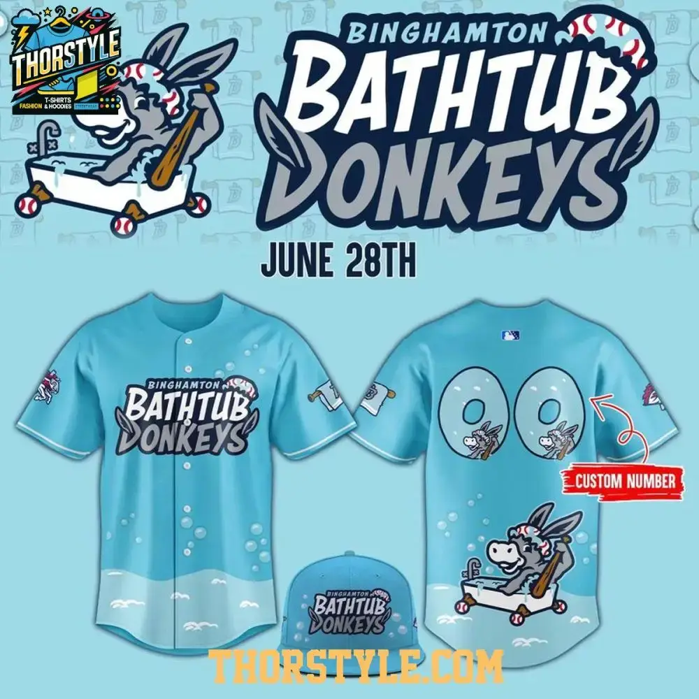 Binghamton Rumble Ponies Bathtub Donkeys 2026 Personalized Baseball Jersey Image