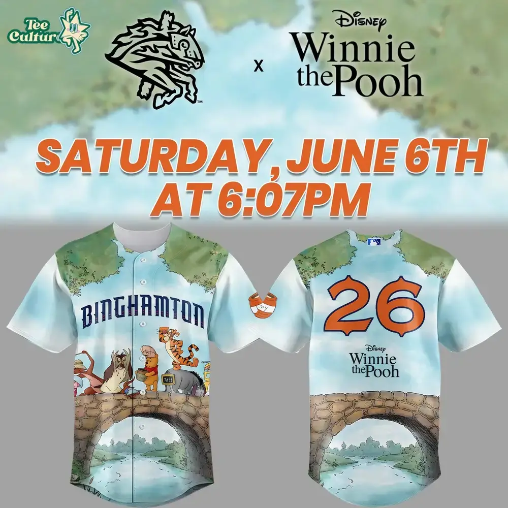 Binghamton Rumble Ponies x Winnie the Pooh 2026 Jersey Image