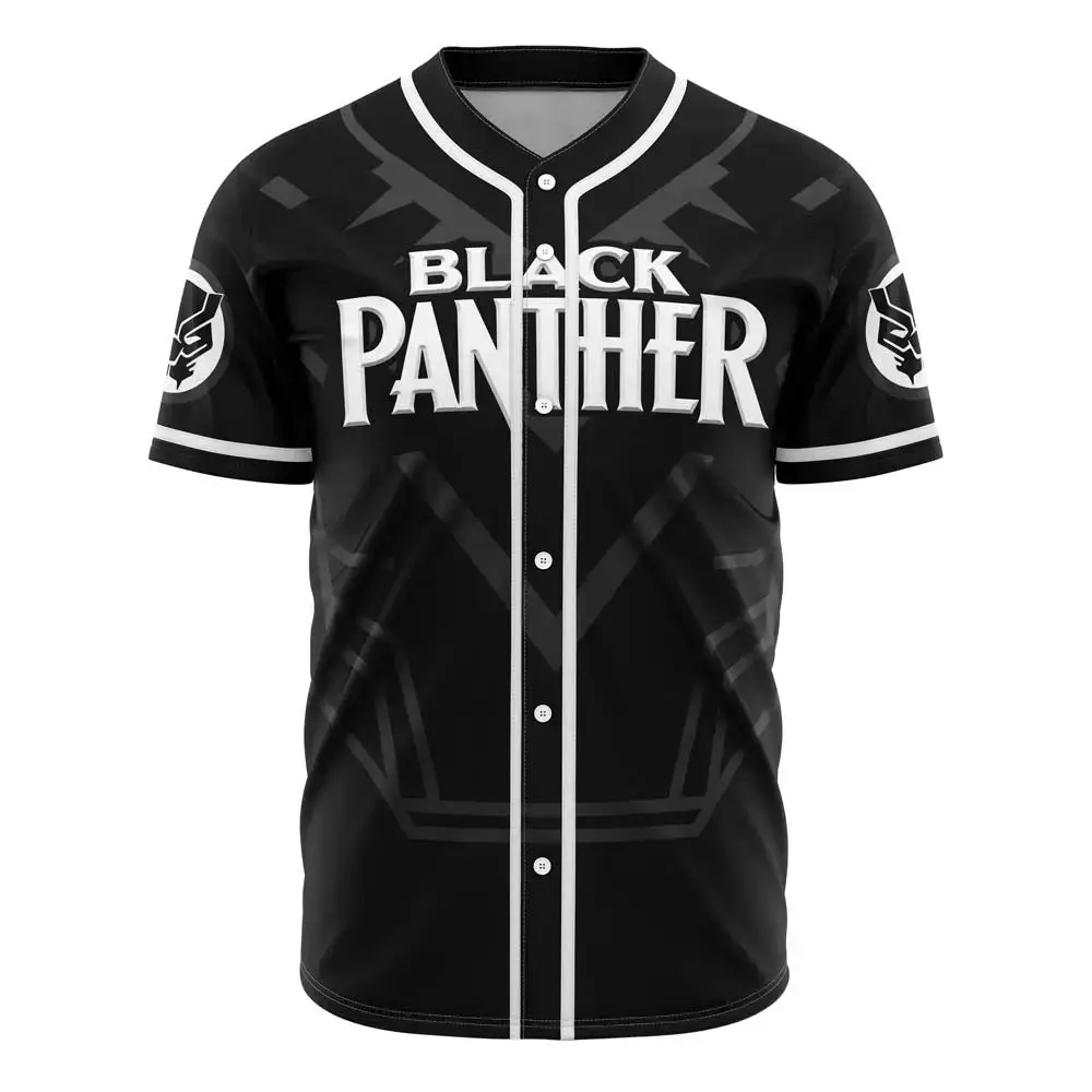Black Panther Baseball Jersey - Stylish Marvel Fan Apparel For Men & Women Image