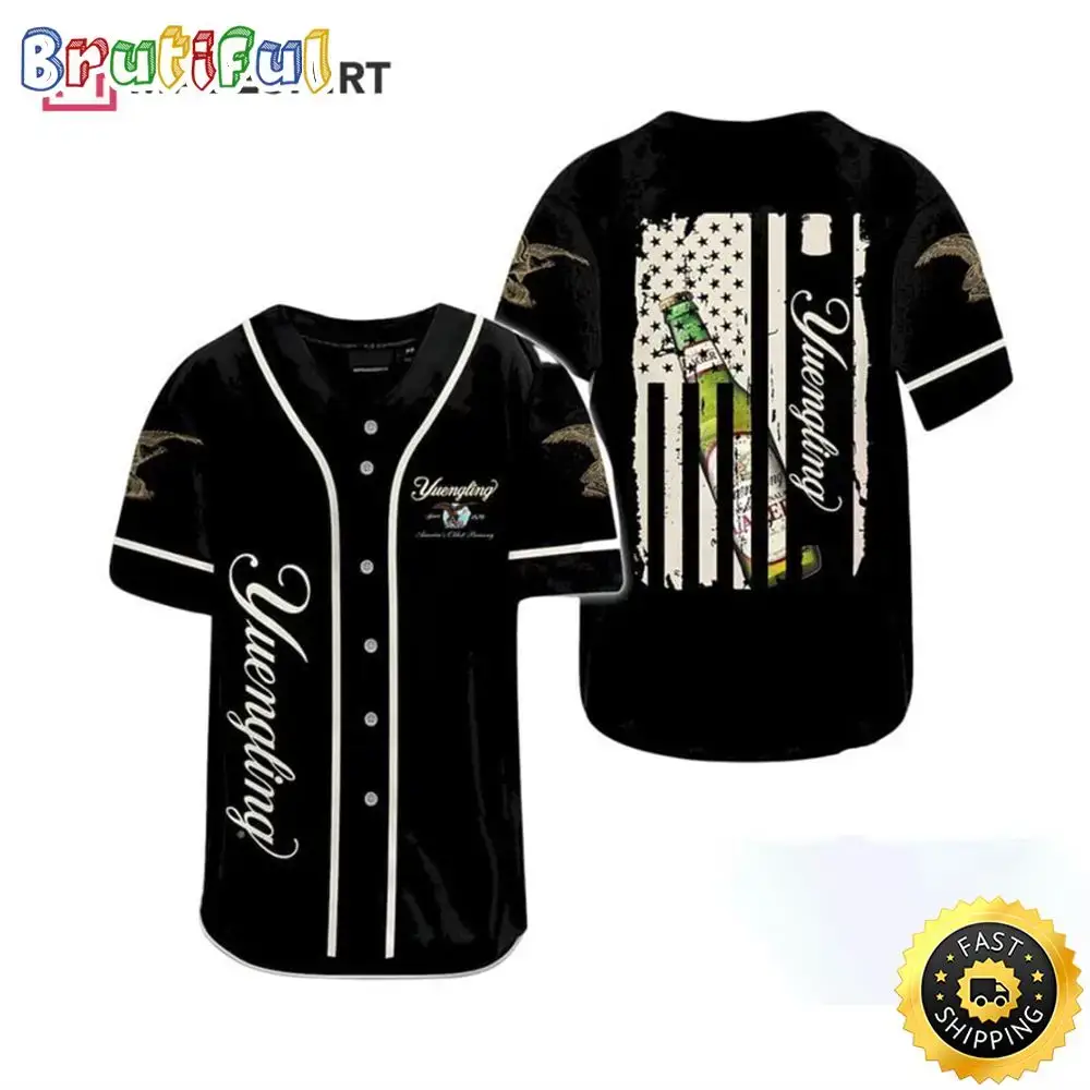 Black Yuengling Beer Baseball Jersey Image
