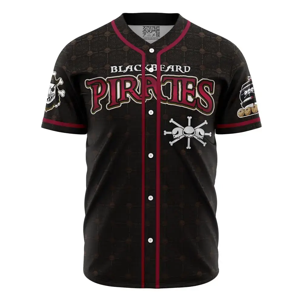 Blackbeard Pirates Blackbeard One Piece Baseball Jersey Image