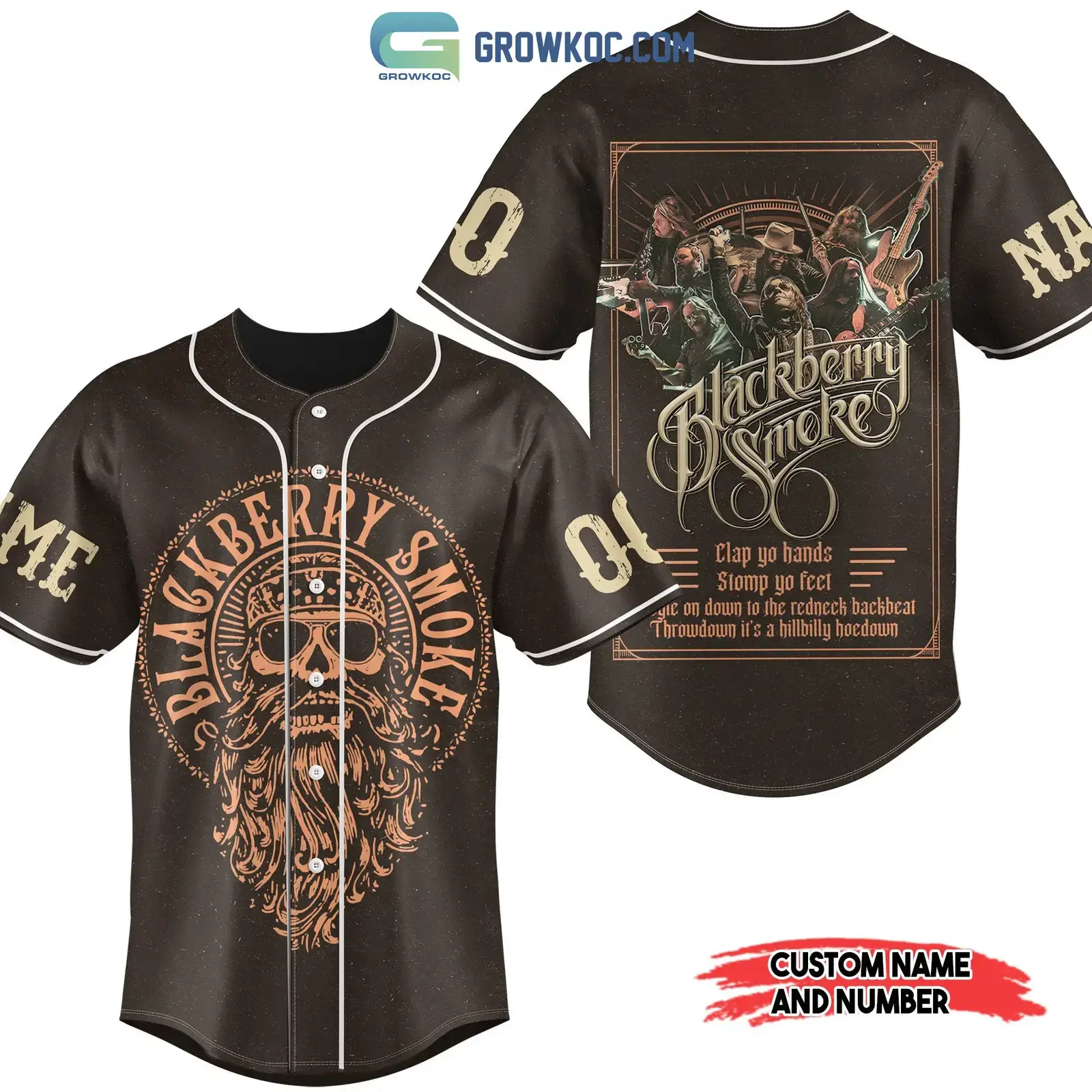 Blackberry Smoke Clap Yo Hands Stomp Yo Feet Personalized Baseball Jersey Image