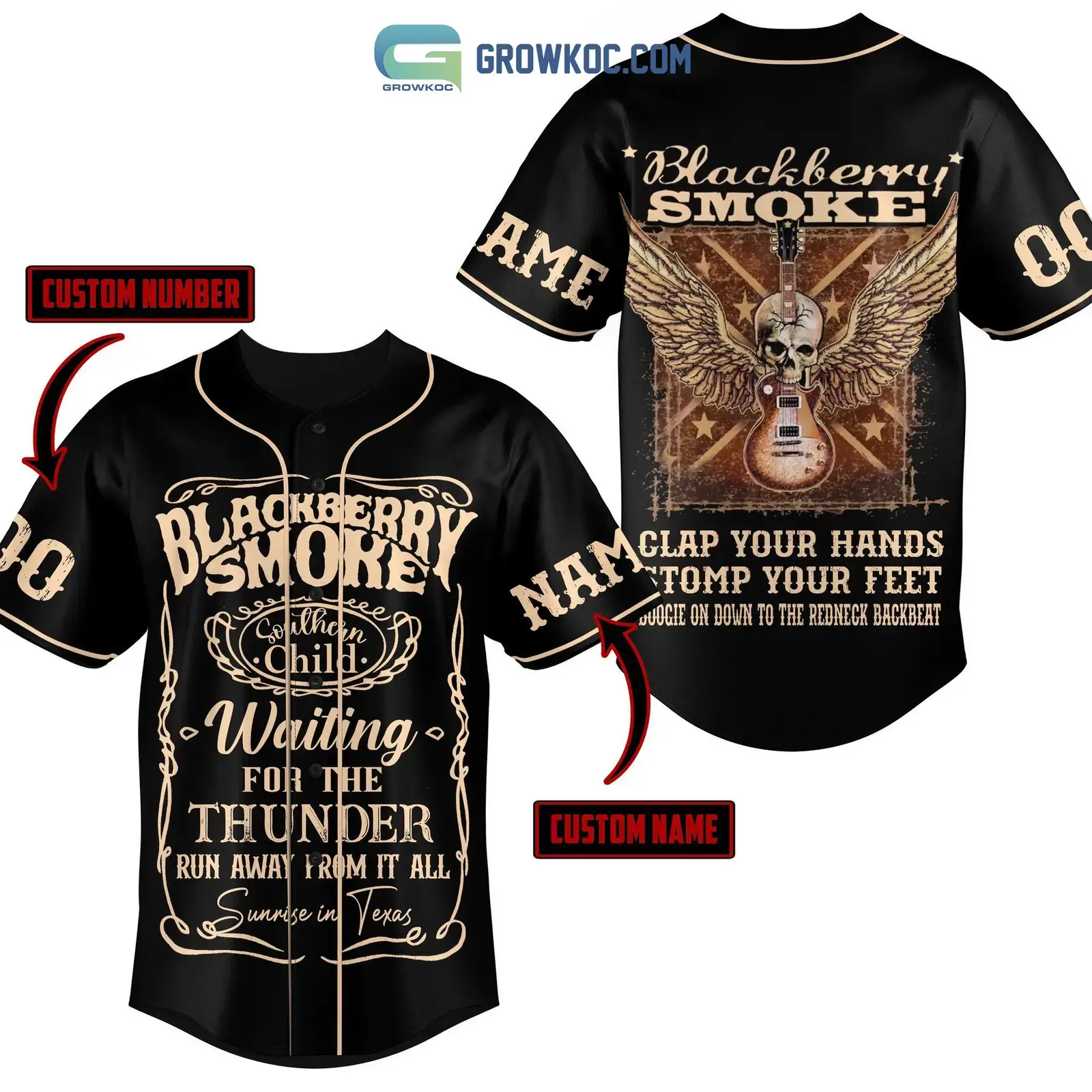 Blackberry Smoke Clap Your Hands Stomp Your Feet Personalized Baseball Jersey Image