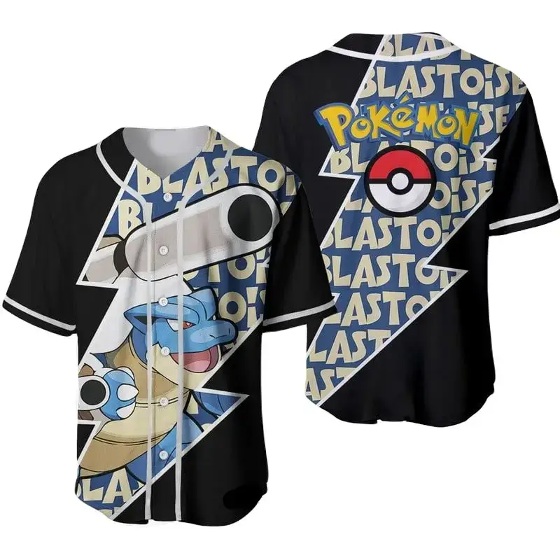 Blastoise Pokémon Baseball Jersey - Cool Fan Apparel For Gamers & Collectors Image