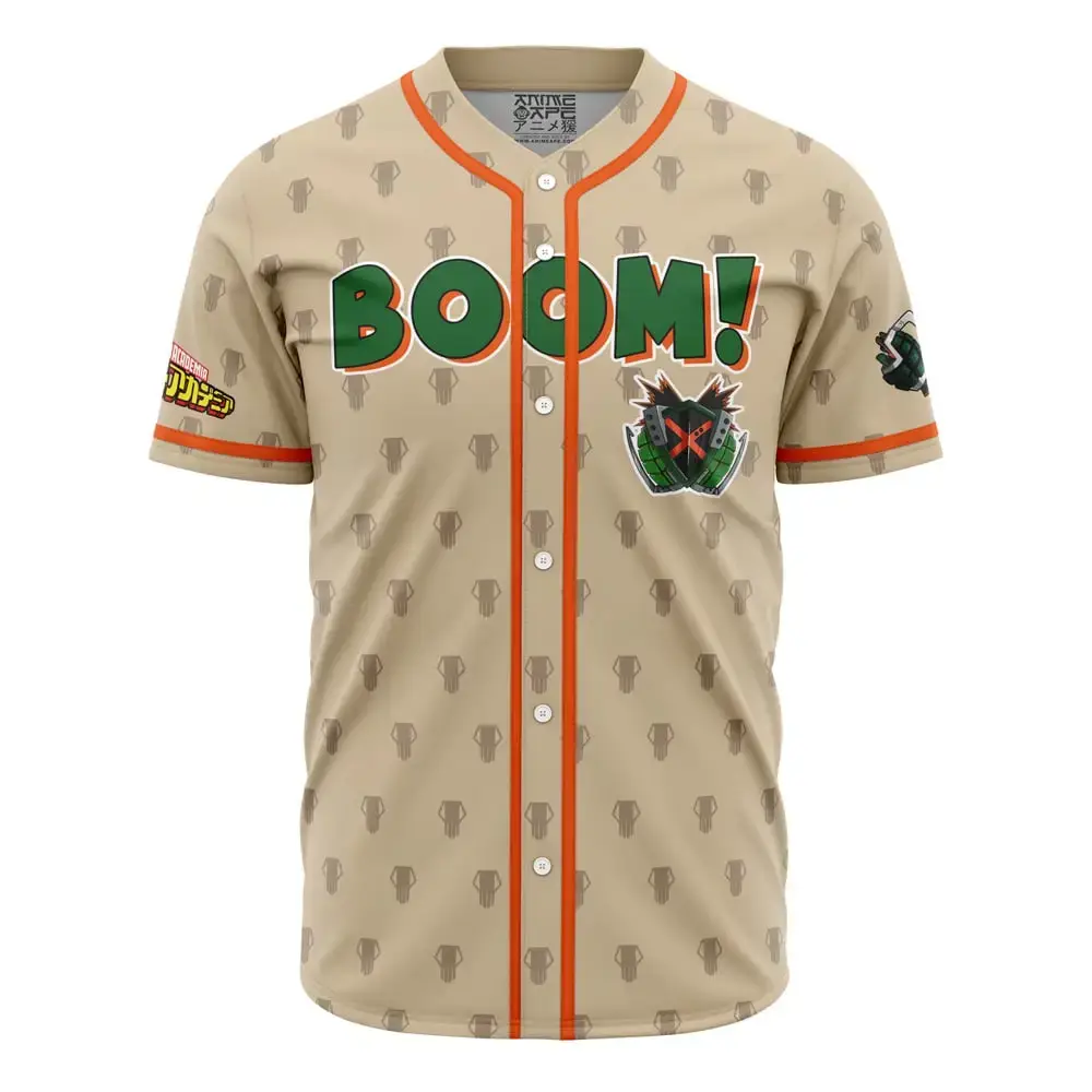 Blazing Bakugo My Hero Academia Baseball Jersey Image