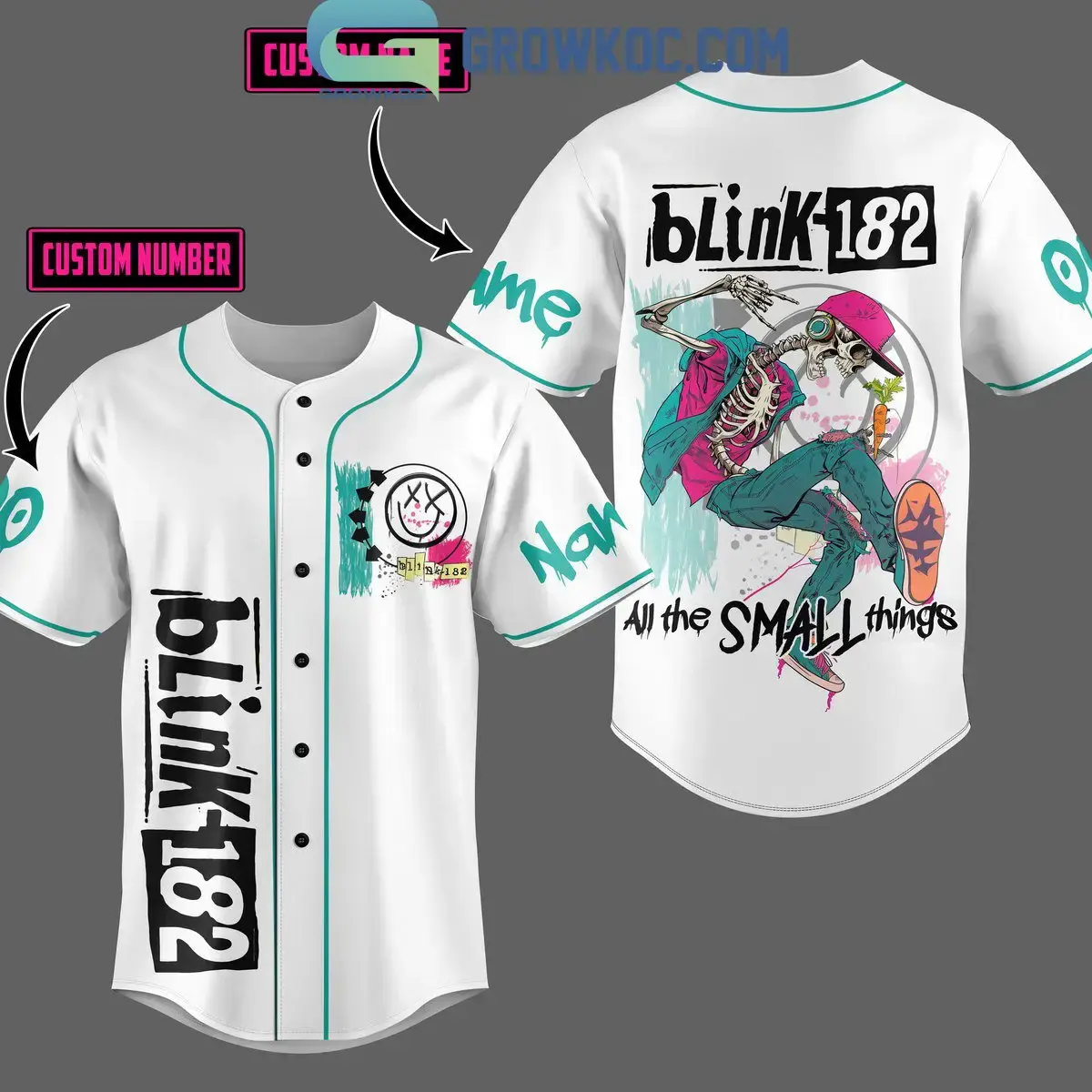 Blink 182 All The Small Things Personalized Baseball Jersey Image