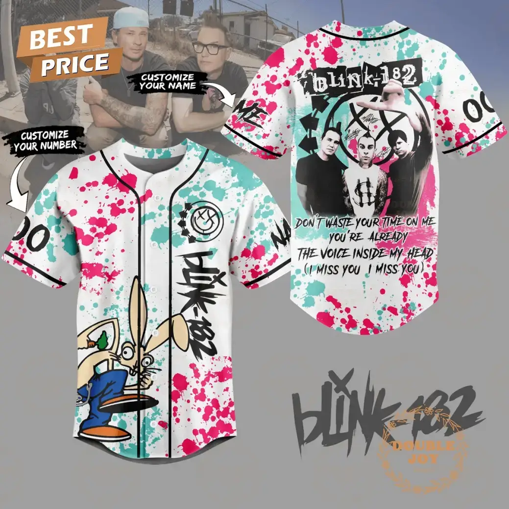 Blink-182 I Miss You Custom Name Special Edition Baseball Jersey Image