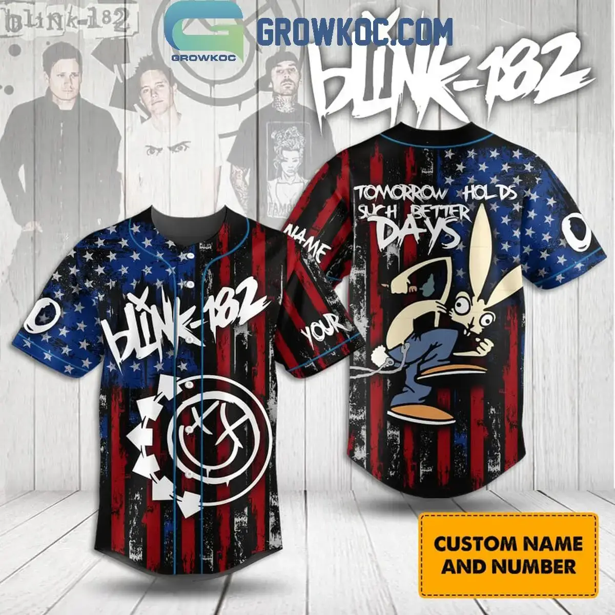 Blink 182 Tomorrow Holds Such Better Days Personalized Baseball Jersey Image