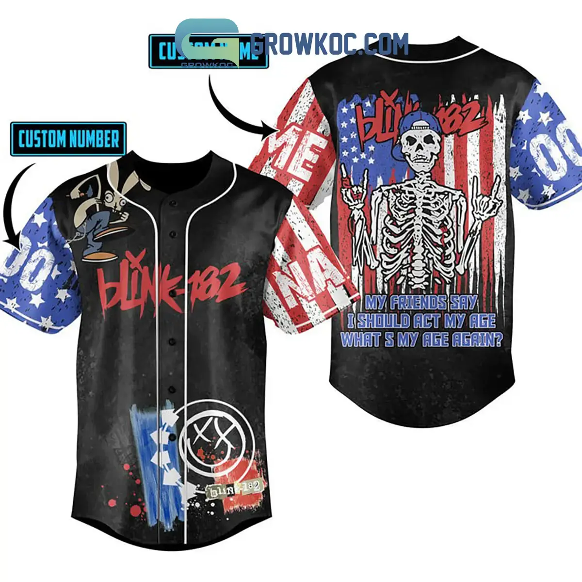 Blink 182 What Is My Age Again Personalized Baseball Jersey Image