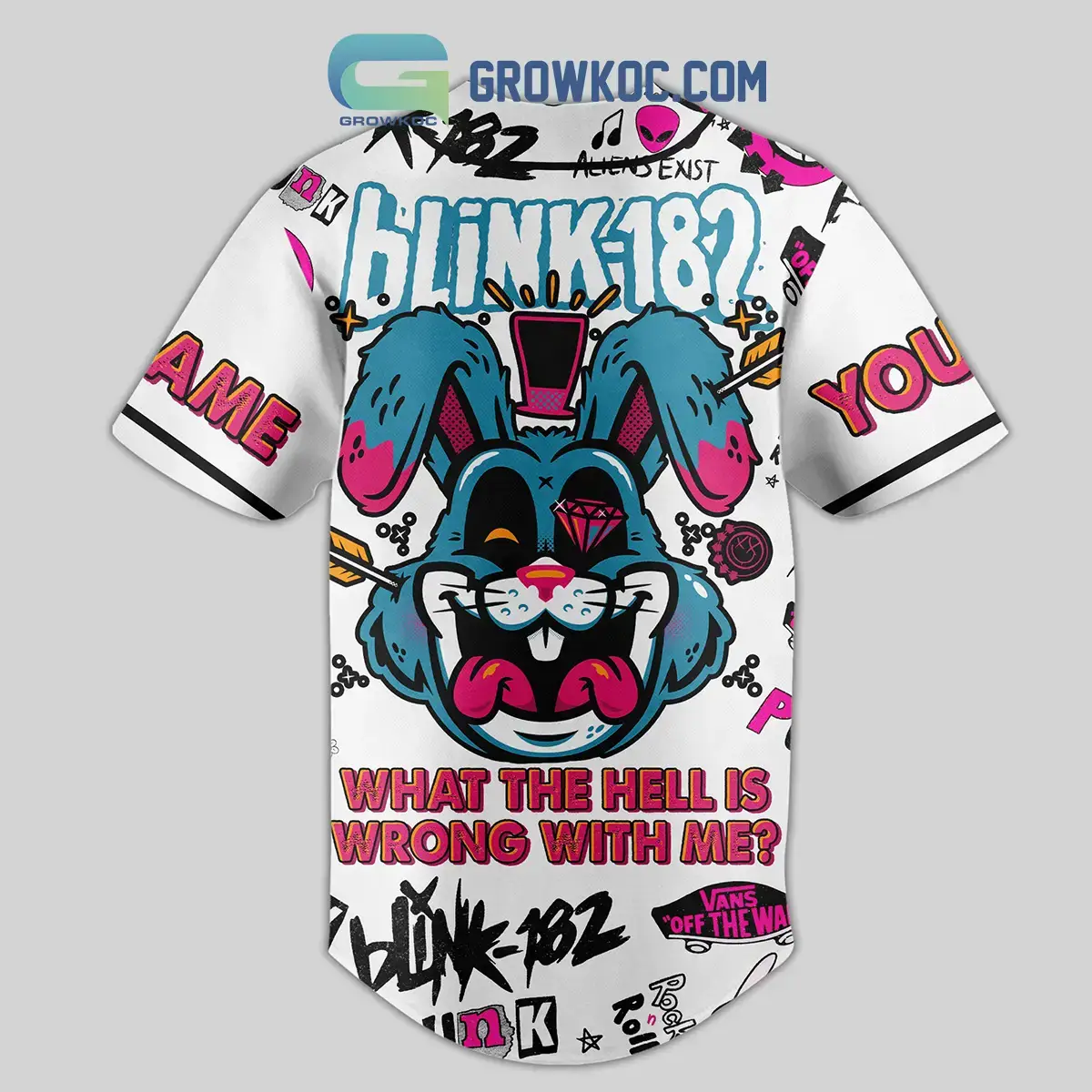 Blink 182 What The Hell Is Wrong With Me Personalized Baseball Jersey Image