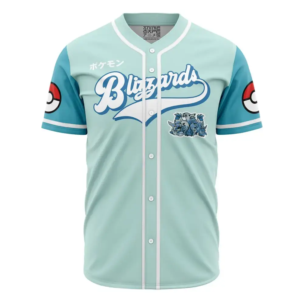 Blizzards Ice Type Pokemon Baseball Jersey Image