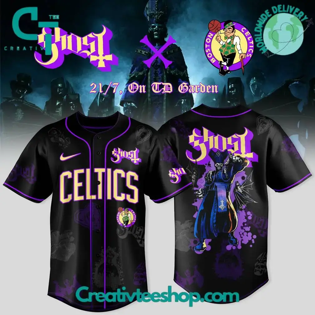 Boston Celtics X Dropkick Murphys Special Edition Baseball Jersey Image