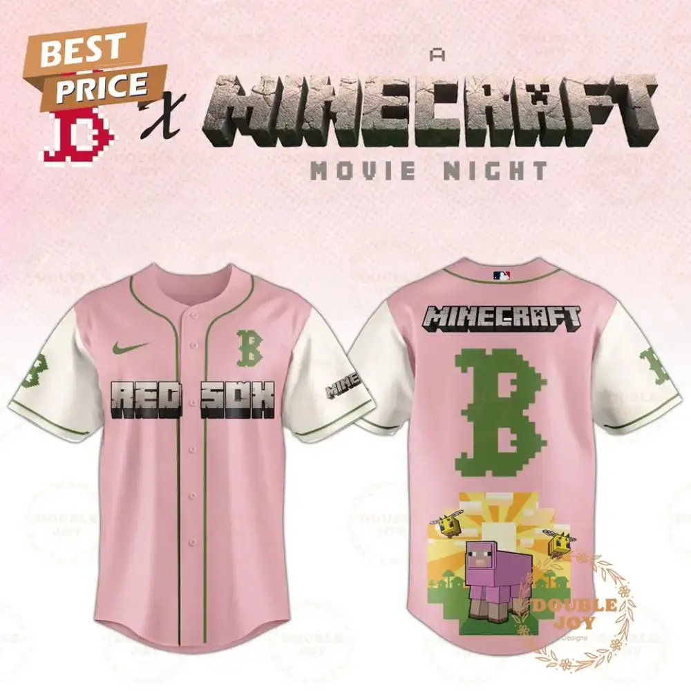 Boston Red Sox 2025 A Minecraft Movie Night Special Edition Baseball Jersey Image