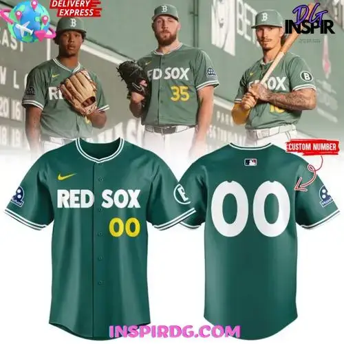 Boston Red Sox 2025 City Connect Special Green Baseball Jersey Image
