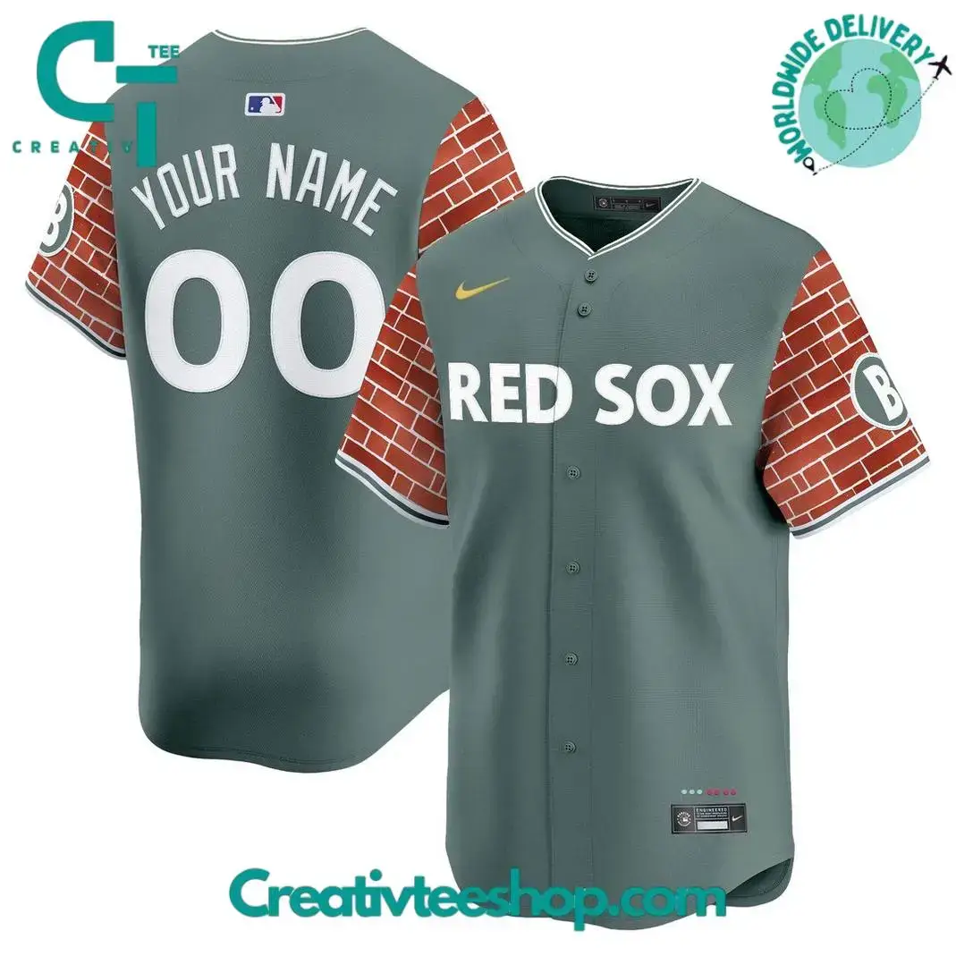Boston Red Sox 2025 Fenway Red Brick Style Special Baseball Jersey Image