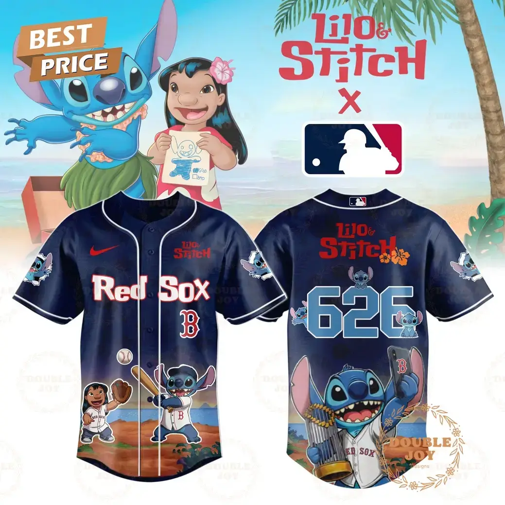 Boston Red Sox 2025 Lilo And Stitch 626 Special Edition Baseball Jersey Image