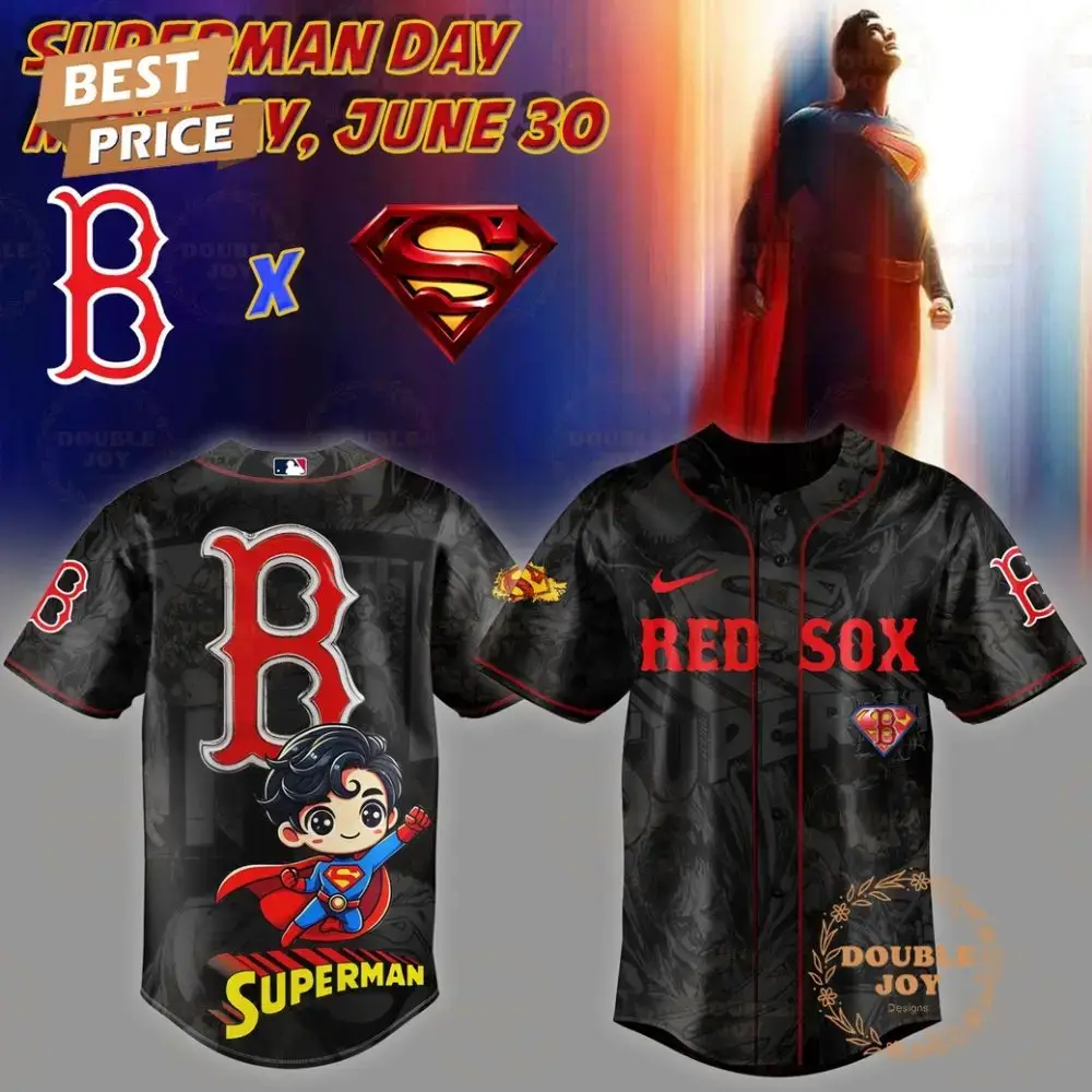 Boston Red Sox 2025 Superman Day Special Edition Limited Edition Baseball Jersey Image