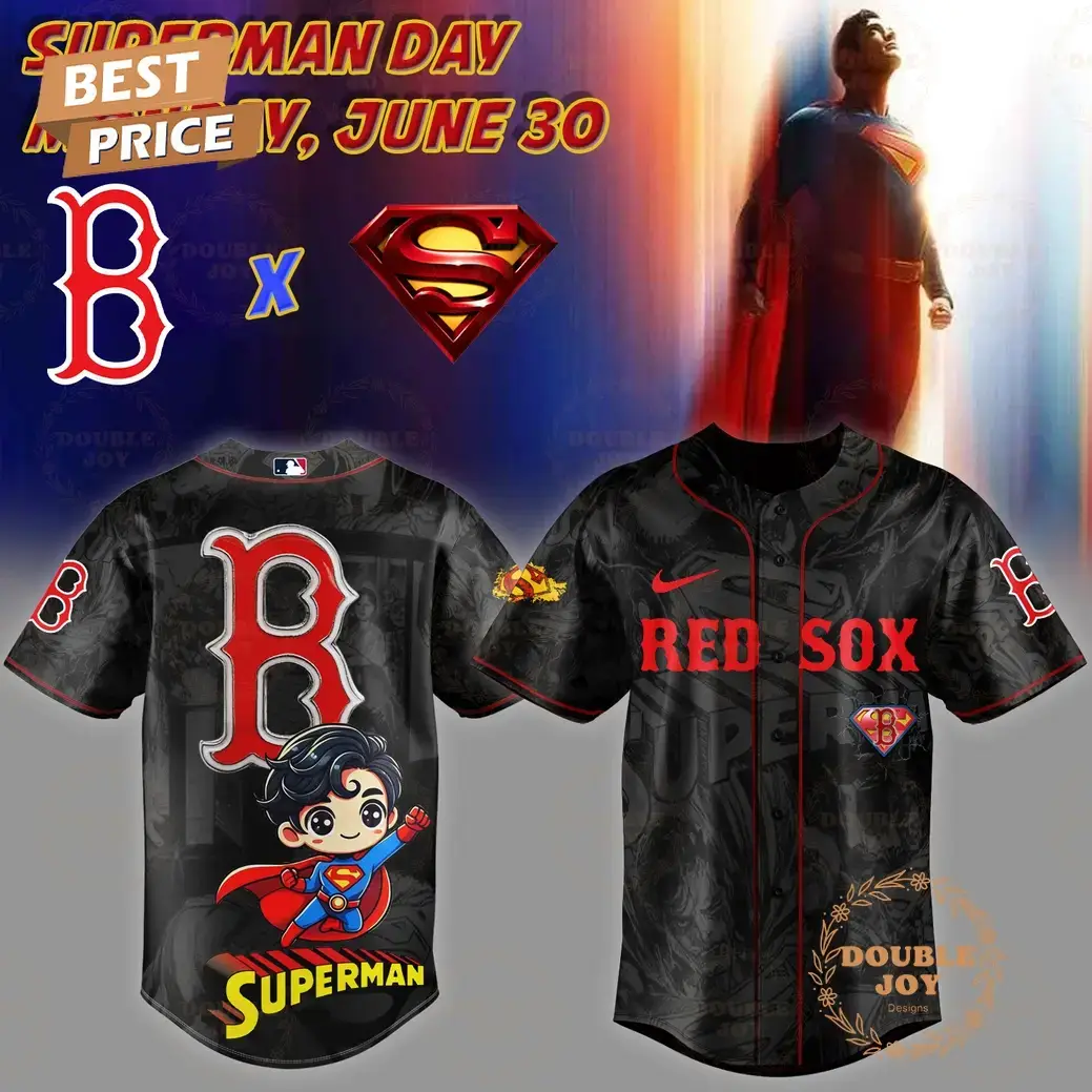 Boston Red Sox 2025 Superman Day Special Edition Limited Edition Baseball Jersey Image