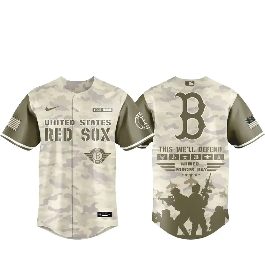 Boston Red Sox Armed Forces Day Appreciation Night 2026 Baseball Jersey Image