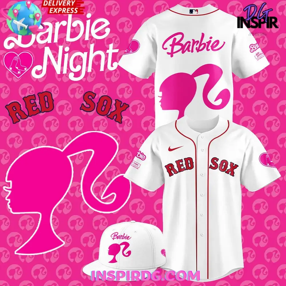 Boston Red Sox Barbie Night Game 2024 White Baseball Jersey Image